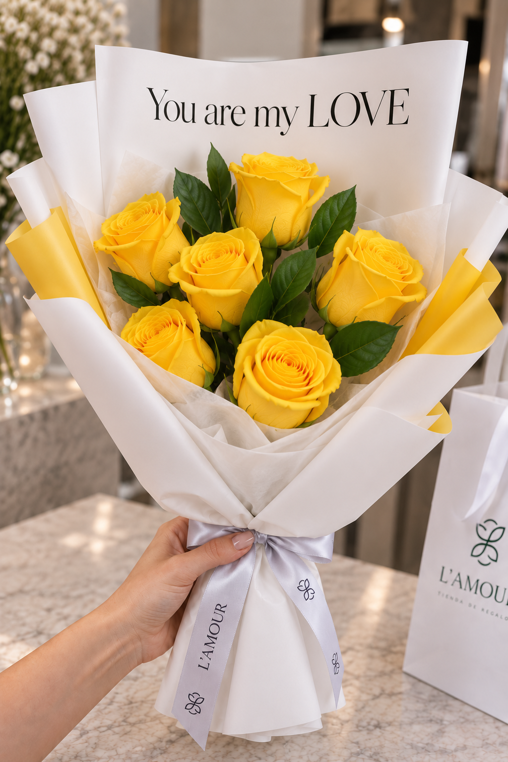 Ramo 6 rosas amarillas