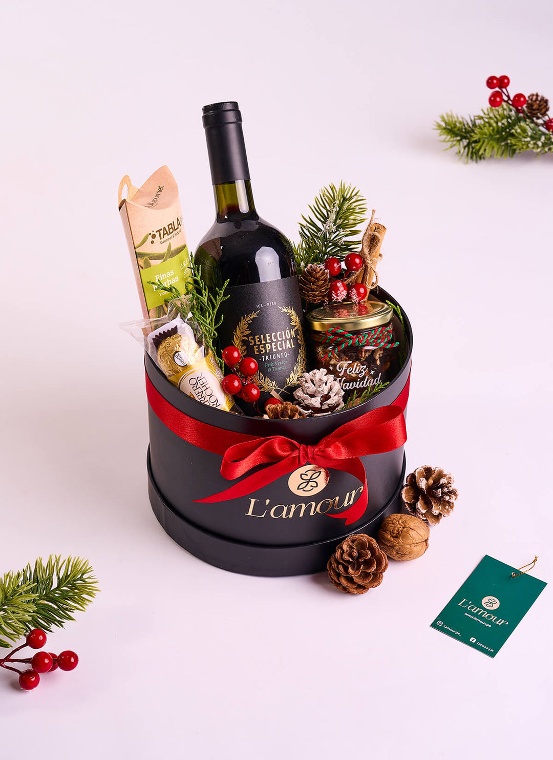 Box de Navidad: Vino Tinto Petit Verdot Tacama