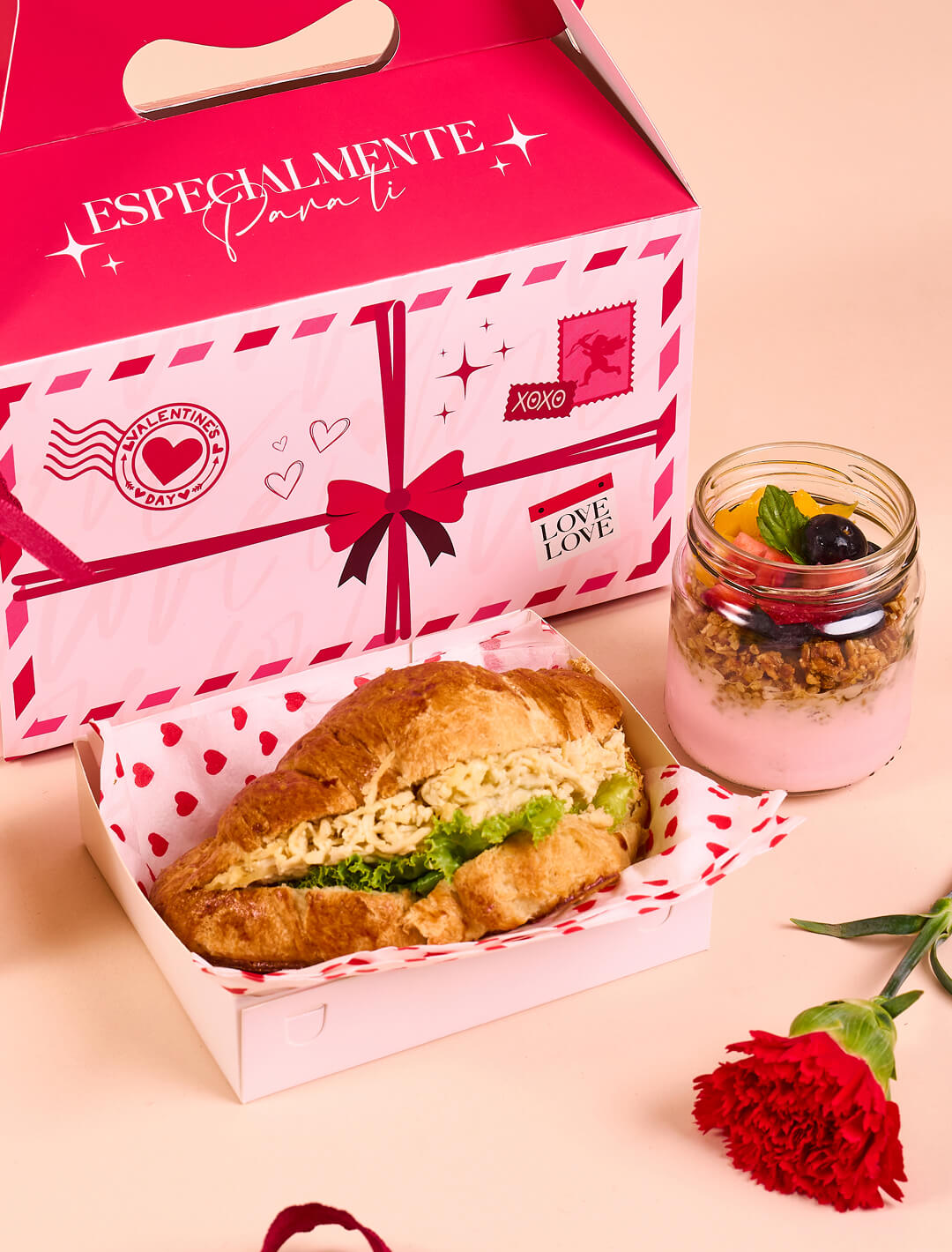 Box de desayuno:  Carta de amor