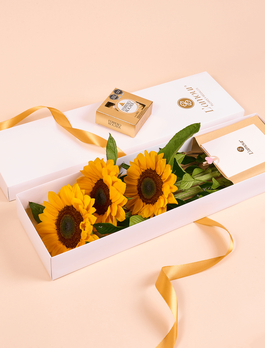Caja 3 Girasoles y Caja de Chocolates